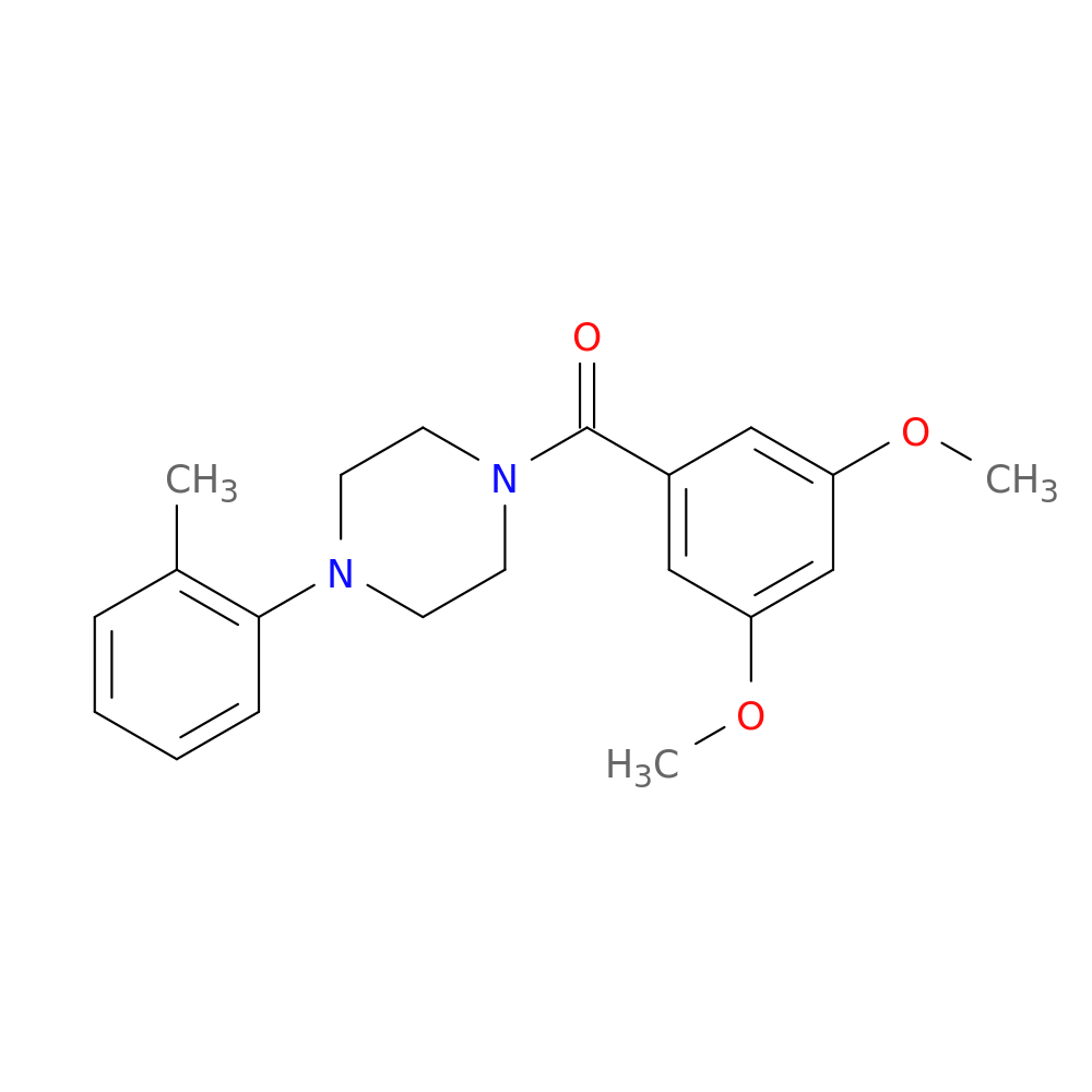 (3,5-Dimethoxyphenyl)[4-(2-methylphenyl)-1-piperazinyl]methanone