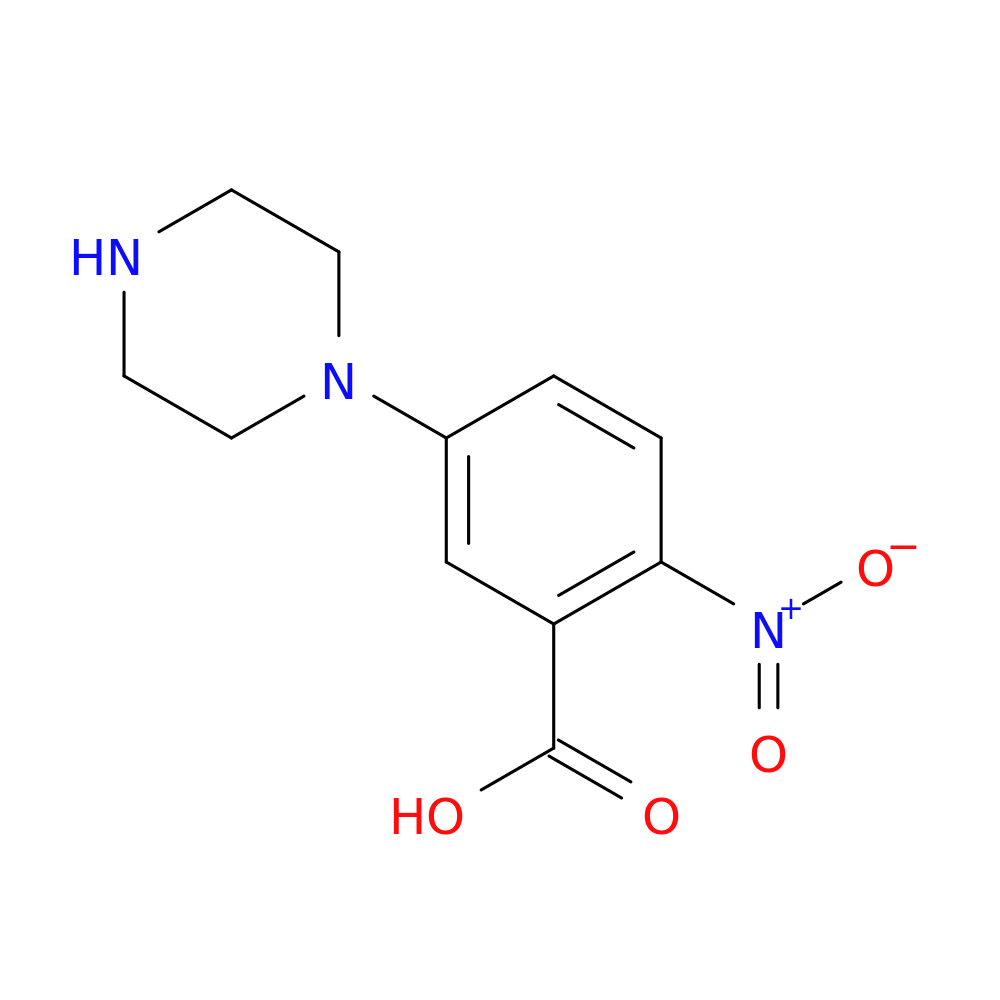 2-Nitro-5-piperazin-1-yl-benzoic acid