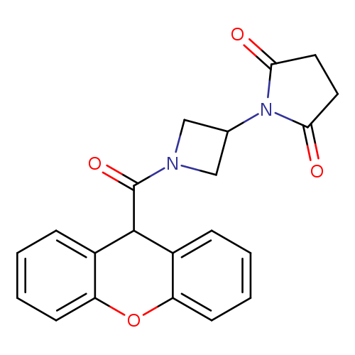 1-[1-(9H-xanthene-9-carbonyl)azetidin-3-yl]pyrrolidine-2,5-dione