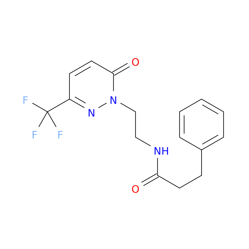N-{2-[6-oxo-3-(trifluoromethyl)-1,6-dihydropyridazin-1-yl]ethyl}-3-phenylpropanamide