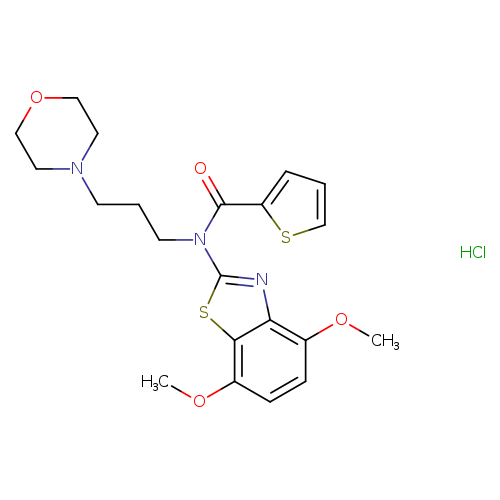 N-(4,7-dimethoxy-1,3-benzothiazol-2-yl)-N-[3-(morpholin-4-yl)propyl]thiophene-2-carboxamide hydrochloride