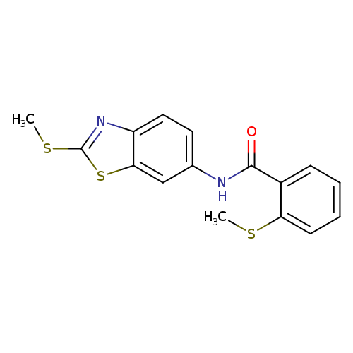 2-(methylsulfanyl)-N-[2-(methylsulfanyl)-1,3-benzothiazol-6-yl]benzamide