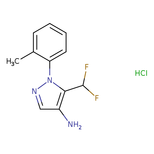 5-(difluoromethyl)-1-(2-methylphenyl)-1H-pyrazol-4-amine hydrochloride