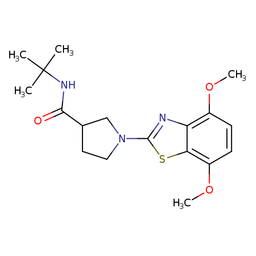 N-tert-butyl-1-(4,7-dimethoxy-1,3-benzothiazol-2-yl)pyrrolidine-3-carboxamide