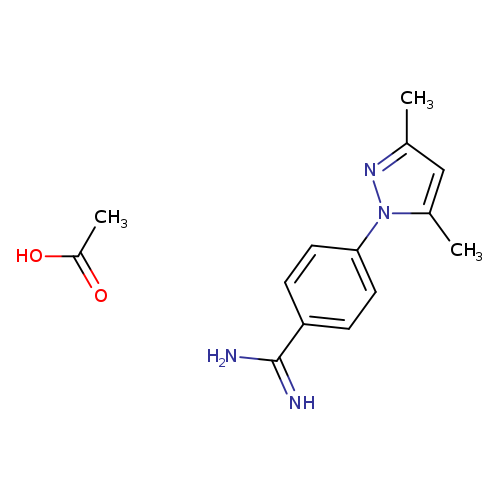 4-(3,5-dimethyl-1H-pyrazol-1-yl)benzene-1-carboximidamide, acetic acid