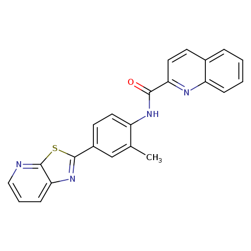 N-(2-methyl-4-{[1,3]thiazolo[5,4-b]pyridin-2-yl}phenyl)quinoline-2-carboxamide