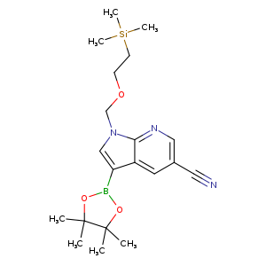 3-(Tetramethyl-1,3,2-dioxaborolan-2-yl)-1-([2-(trimethylsilyl)ethoxy]methyl)-1h-pyrrolo[2,3-b]pyridine-5-carbonitrile
