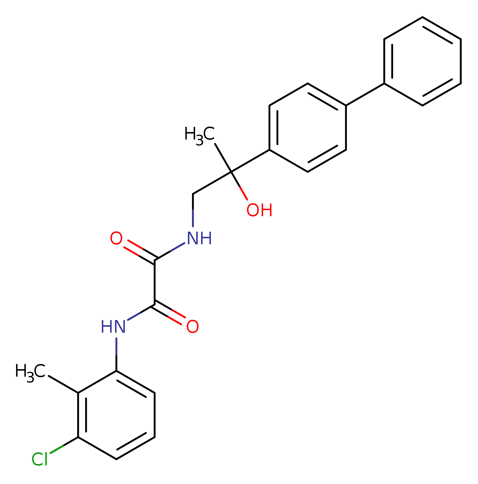 N'-(2-{[1,1'-biphenyl]-4-yl}-2-hydroxypropyl)-N-(3-chloro-2-methylphenyl)ethanediamide
