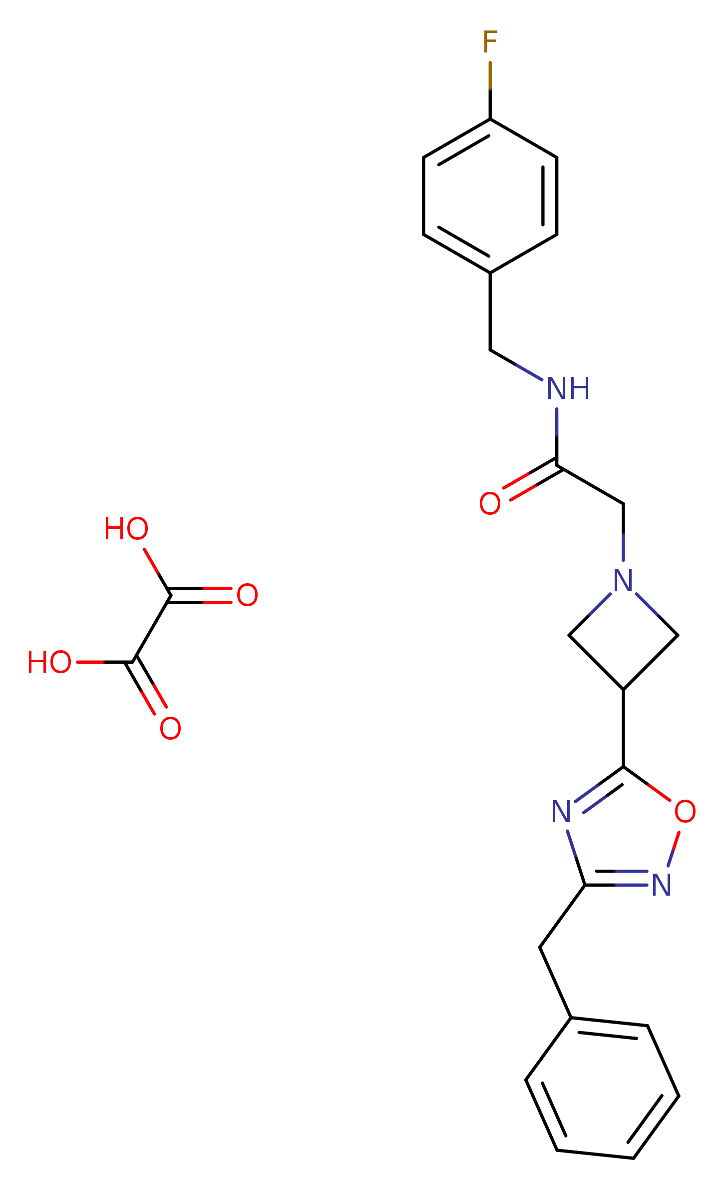 2-[3-(3-benzyl-1,2,4-oxadiazol-5-yl)azetidin-1-yl]-N-[(4-fluorophenyl)methyl]acetamide; oxalic acid