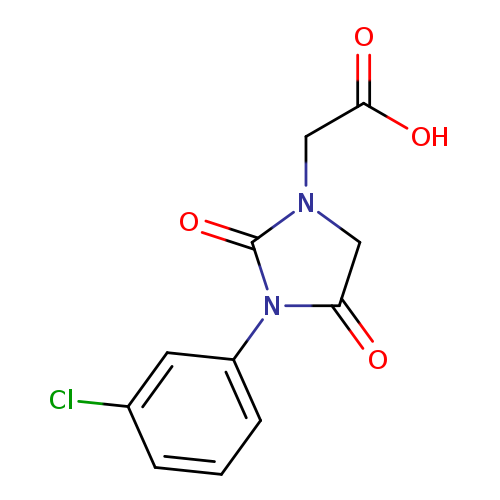 2-[3-(3-chlorophenyl)-2,4-dioxoimidazolidin-1-yl]acetic acid
