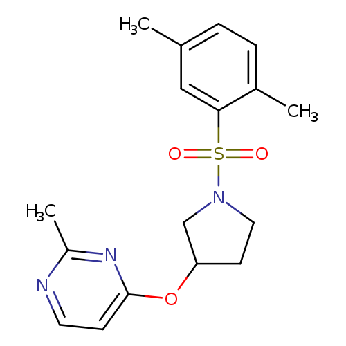 4-{[1-(2,5-dimethylbenzenesulfonyl)pyrrolidin-3-yl]oxy}-2-methylpyrimidine