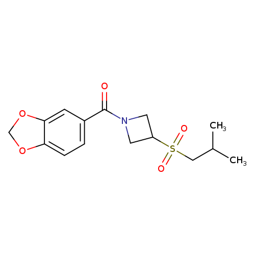 1-(2H-1,3-benzodioxole-5-carbonyl)-3-(2-methylpropanesulfonyl)azetidine