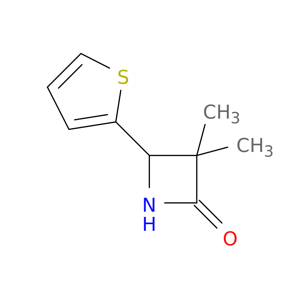3,3-Dimethyl-4-(thiophen-2-yl)azetidin-2-one