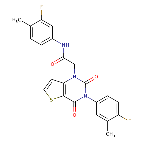 2-[3-(4-fluoro-3-methylphenyl)-2,4-dioxo-1H,2H,3H,4H-thieno[3,2-d]pyrimidin-1-yl]-N-(3-fluoro-4-methylphenyl)acetamide