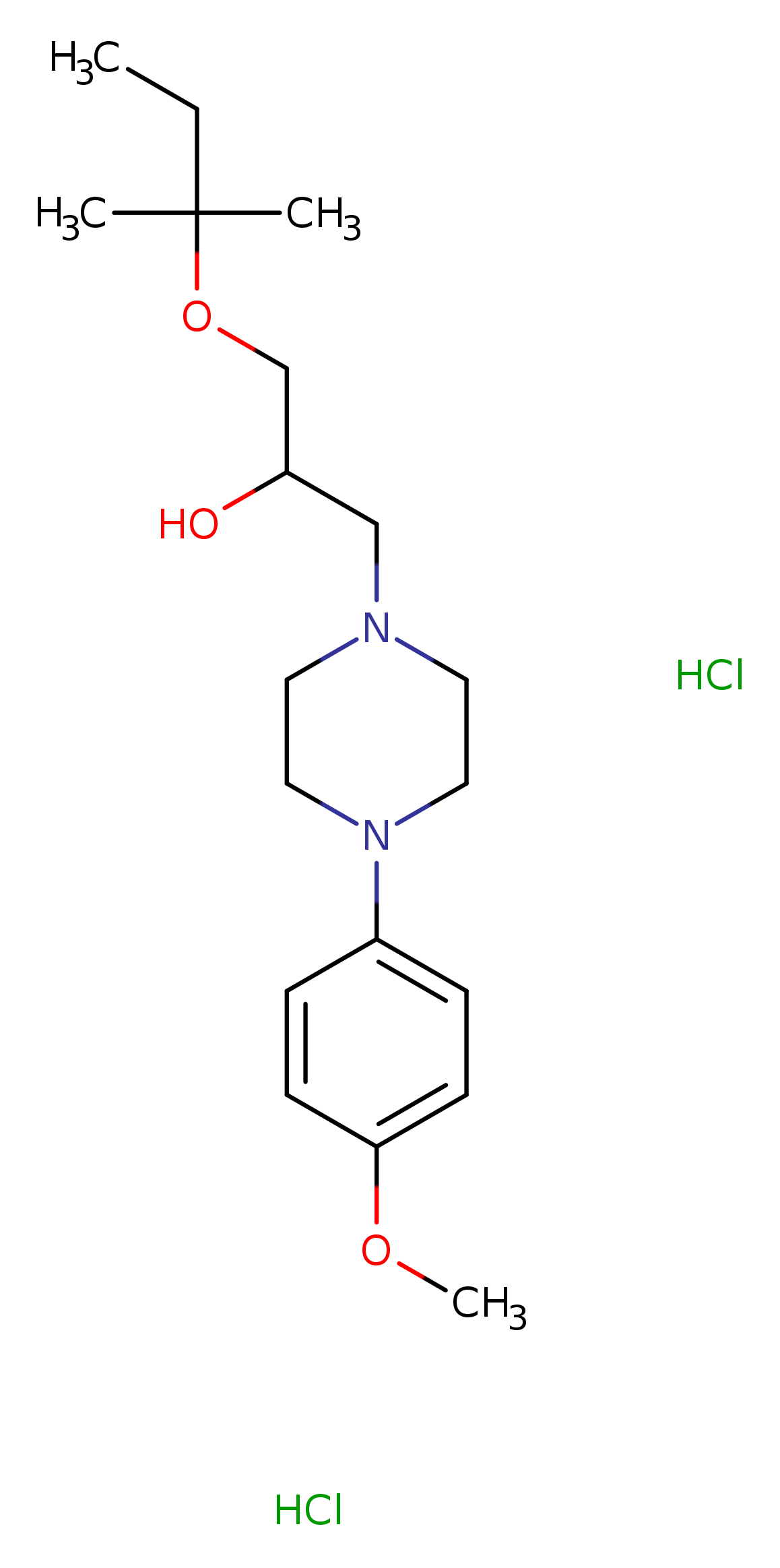 1-[4-(4-methoxyphenyl)piperazin-1-yl]-3-[(2-methylbutan-2-yl)oxy]propan-2-ol dihydrochloride