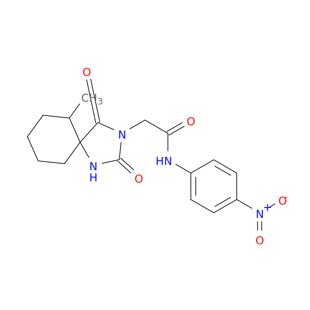2-{6-methyl-2,4-dioxo-1,3-diazaspiro[4.5]decan-3-yl}-N-(4-nitrophenyl)acetamide