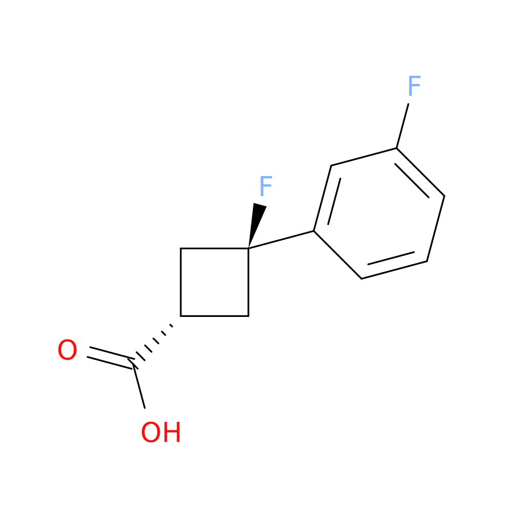 (1r,3r)-3-fluoro-3-(3-fluorophenyl)cyclobutane-1-carboxylic acid