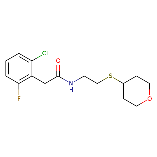 2-(2-chloro-6-fluorophenyl)-N-[2-(oxan-4-ylsulfanyl)ethyl]acetamide
