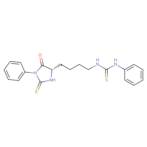 Thiourea, N-[4-[(4S)-5-oxo-1-phenyl-2-thioxo-4-imidazolidinyl]butyl]-N'-phenyl-