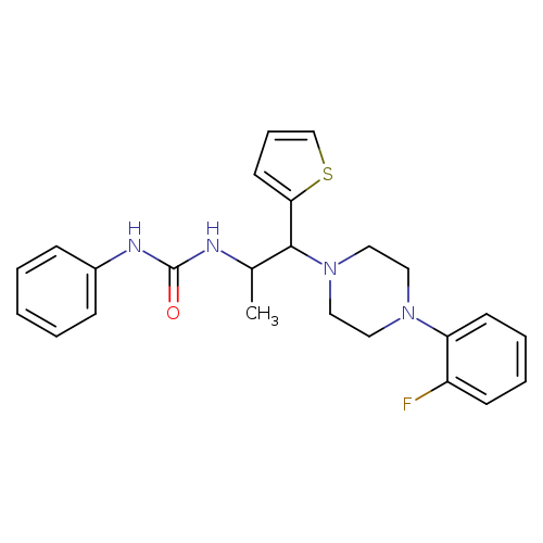 3-{1-[4-(2-fluorophenyl)piperazin-1-yl]-1-(thiophen-2-yl)propan-2-yl}-1-phenylurea