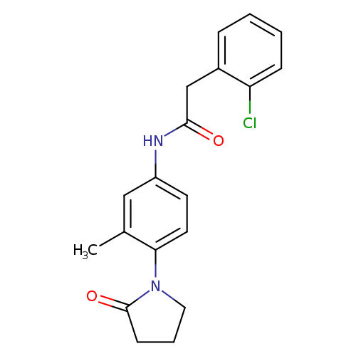 2-(2-chlorophenyl)-N-[3-methyl-4-(2-oxopyrrolidin-1-yl)phenyl]acetamide