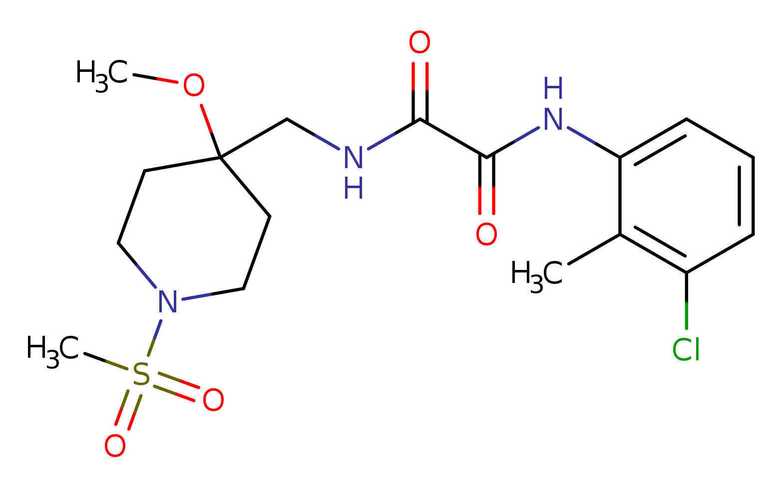 N'-(3-chloro-2-methylphenyl)-N-[(1-methanesulfonyl-4-methoxypiperidin-4-yl)methyl]ethanediamide