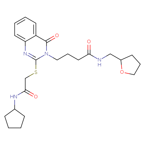 4-(2-{[(cyclopentylcarbamoyl)methyl]sulfanyl}-4-oxo-3,4-dihydroquinazolin-3-yl)-N-[(oxolan-2-yl)methyl]butanamide
