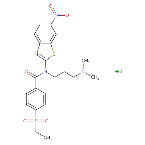 N-[3-(dimethylamino)propyl]-4-(ethanesulfonyl)-N-(6-nitro-1,3-benzothiazol-2-yl)benzamide hydrochloride