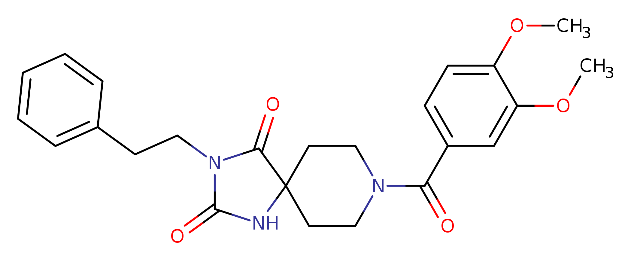8-(3,4-dimethoxybenzoyl)-3-(2-phenylethyl)-1,3,8-triazaspiro[4.5]decane-2,4-dione