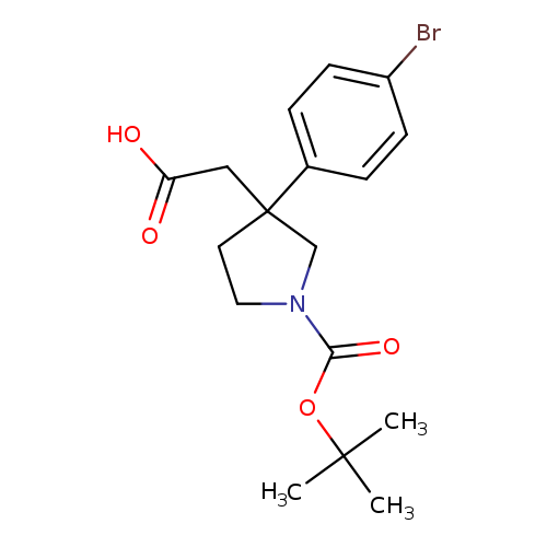 2-[3-(4-bromophenyl)-1-[(tert-butoxy)carbonyl]pyrrolidin-3-yl]aceticacid
