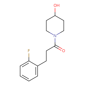 3-(2-fluorophenyl)-1-(4-hydroxypiperidin-1-yl)propan-1-one