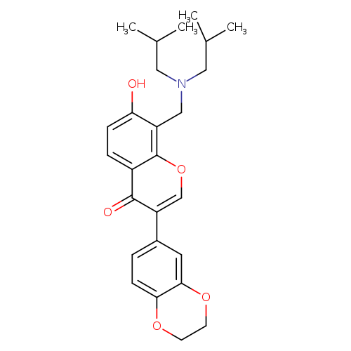 8-{[bis(2-methylpropyl)amino]methyl}-3-(2,3-dihydro-1,4-benzodioxin-6-yl)-7-hydroxy-4H-chromen-4-one