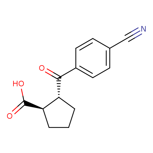 trans-2-(4-Cyanobenzoyl)cyclopentane-1-carboxylic acid