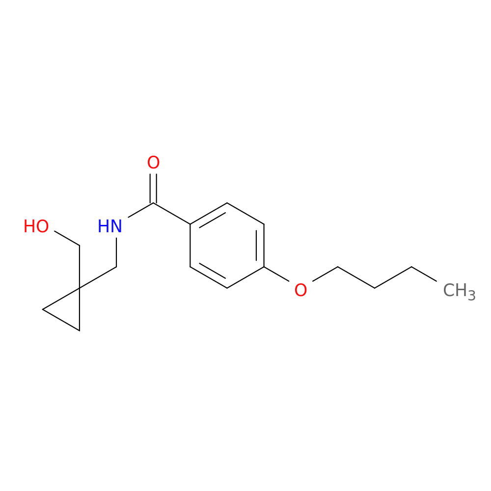 4-butoxy-N-{[1-(hydroxymethyl)cyclopropyl]methyl}benzamide