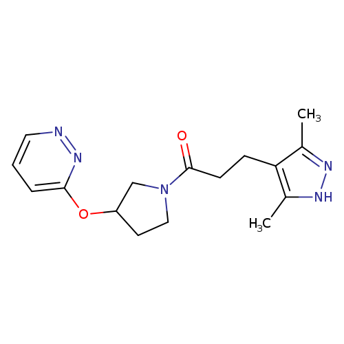 3-(3,5-dimethyl-1H-pyrazol-4-yl)-1-[3-(pyridazin-3-yloxy)pyrrolidin-1-yl]propan-1-one