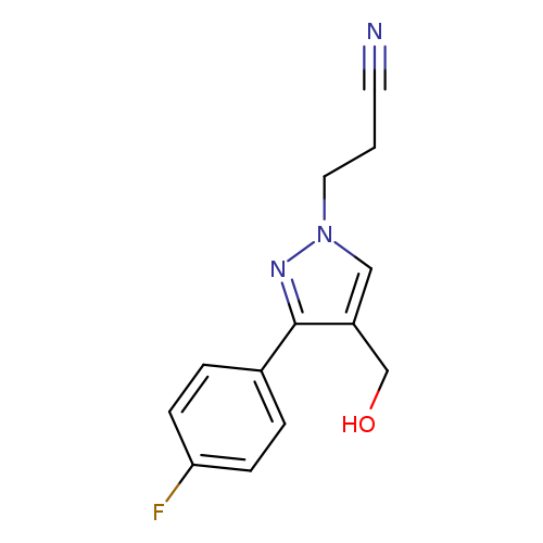 3-(3-(4-Fluorophenyl)-4-(hydroxymethyl)-1H-pyrazol-1-yl)propanenitrile