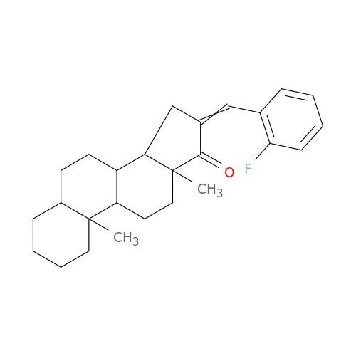 (13E)-13-[(2-fluorophenyl)methylidene]-2,15-dimethyltetracyclo[8.7.0.0^{2,7}.0^{11,15}]heptadecan-14-one