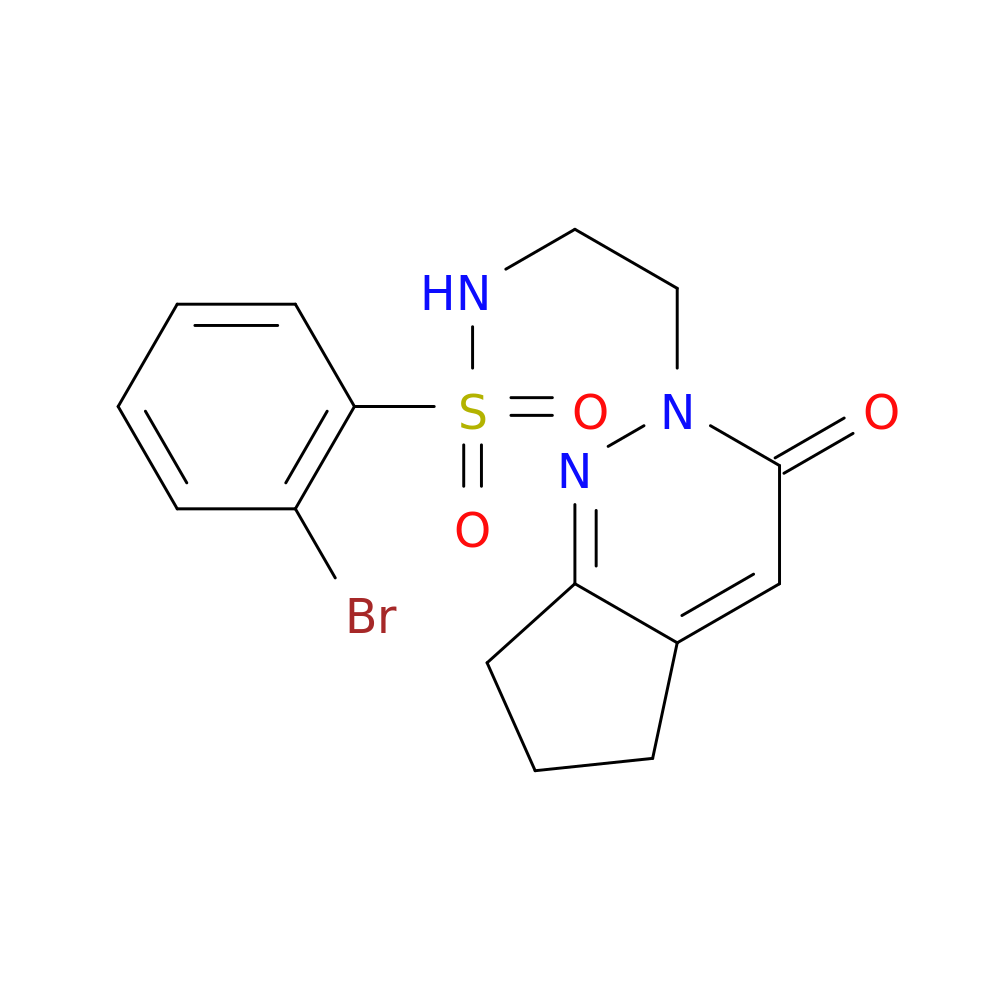 2-bromo-N-(2-{3-oxo-2H,3H,5H,6H,7H-cyclopenta[c]pyridazin-2-yl}ethyl)benzene-1-sulfonamide
