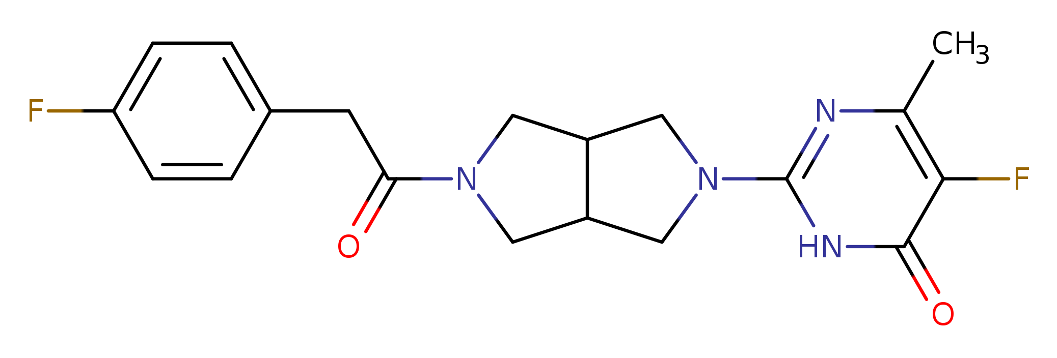 5-fluoro-2-{5-[2-(4-fluorophenyl)acetyl]-octahydropyrrolo[3,4-c]pyrrol-2-yl}-6-methyl-3,4-dihydropyrimidin-4-one