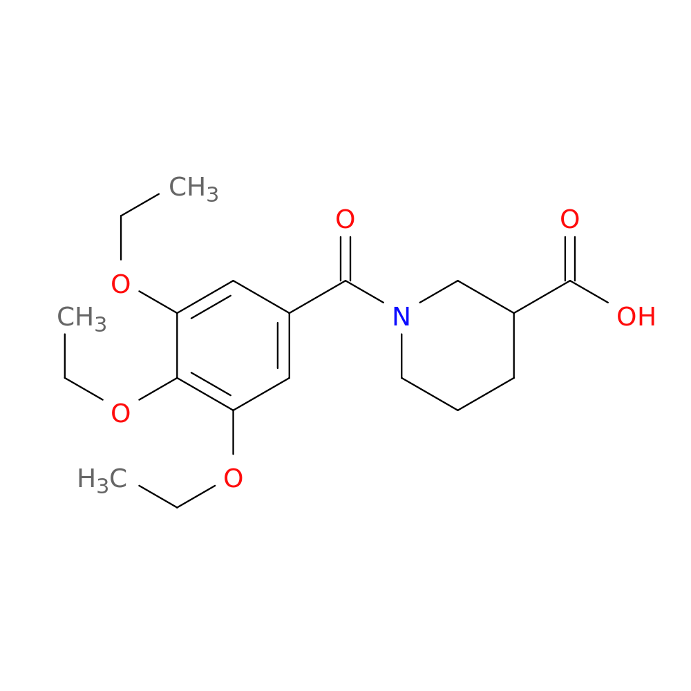1-(3,4,5-triethoxybenzoyl)piperidine-3-carboxylic acid