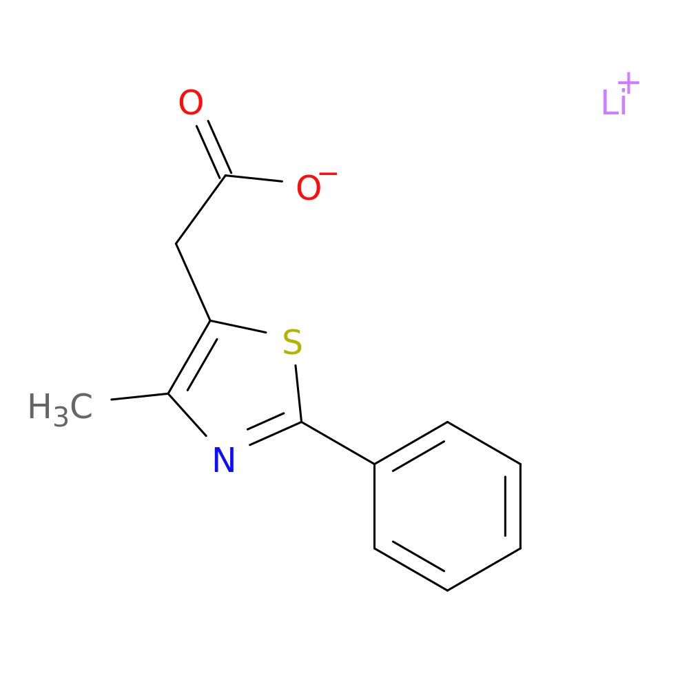 lithium(1+) ion 2-(4-methyl-2-phenyl-1,3-thiazol-5-yl)acetate
