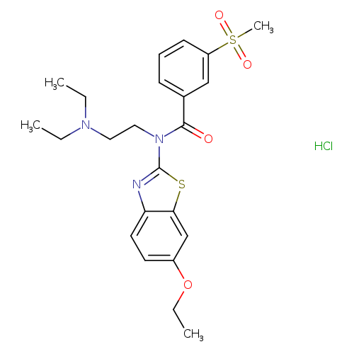 N-[2-(diethylamino)ethyl]-N-(6-ethoxy-1,3-benzothiazol-2-yl)-3-methanesulfonylbenzamide hydrochloride