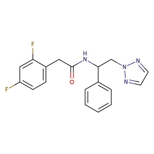 2-(2,4-difluorophenyl)-N-[1-phenyl-2-(2H-1,2,3-triazol-2-yl)ethyl]acetamide