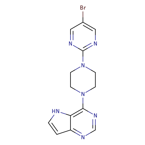 5-bromo-2-(4-{5H-pyrrolo[3,2-d]pyrimidin-4-yl}piperazin-1-yl)pyrimidine