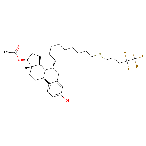(7α,17β)-7-(9-((4,4,5,5,5-Pentafluoropentyl)thio)nonyl)-estra-1,3,5(10)-triene-3,17-diol 17-acetate