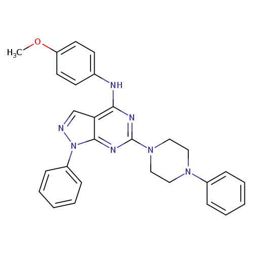 N-(4-methoxyphenyl)-1-phenyl-6-(4-phenylpiperazin-1-yl)-1H-pyrazolo[3,4-d]pyrimidin-4-amine