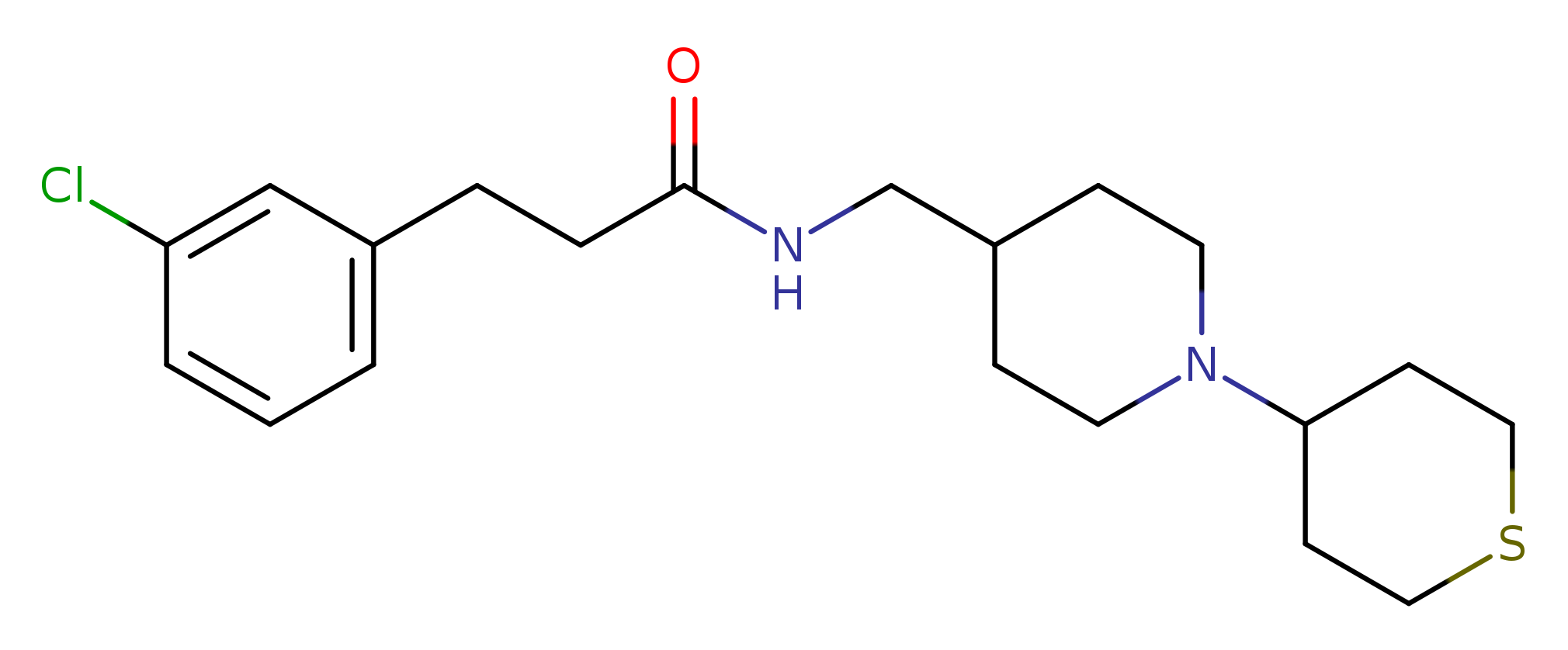 3-(3-chlorophenyl)-N-{[1-(thian-4-yl)piperidin-4-yl]methyl}propanamide