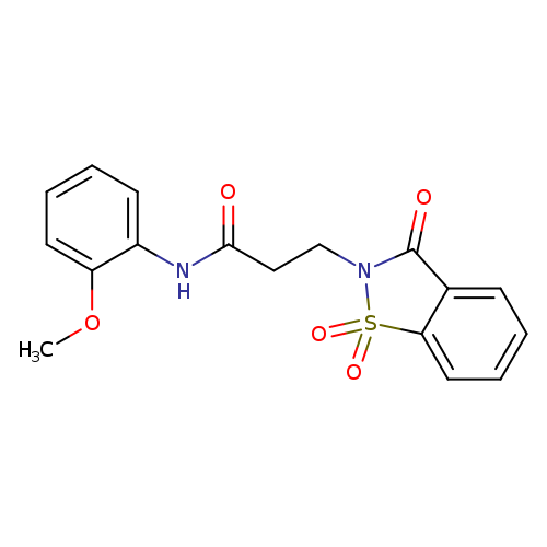 N-(2-methoxyphenyl)-3-(1,1,3-trioxo-2,3-dihydro-1lambda6,2-benzothiazol-2-yl)propanamide