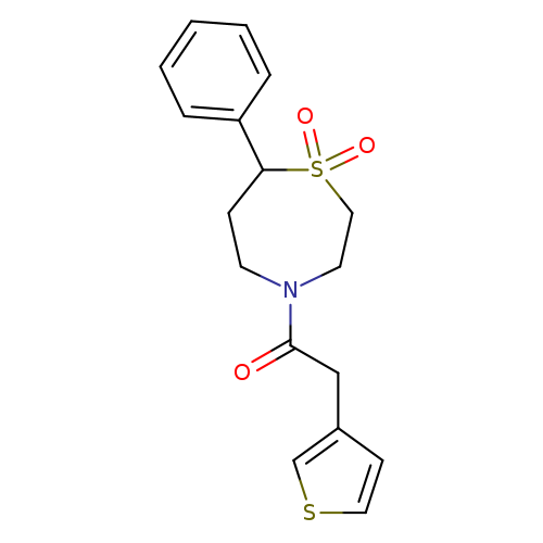 7-phenyl-4-[2-(thiophen-3-yl)acetyl]-1lambda6,4-thiazepane-1,1-dione