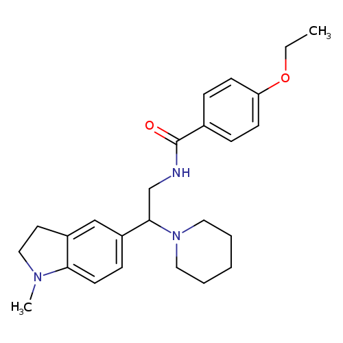 4-ethoxy-N-[2-(1-methyl-2,3-dihydro-1H-indol-5-yl)-2-(piperidin-1-yl)ethyl]benzamide